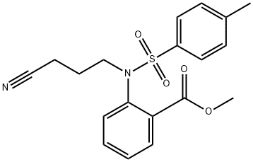 methyl 2-(N-(3-cyanopropyl)-4-methylphenylsulfonamido)benzoate Structural