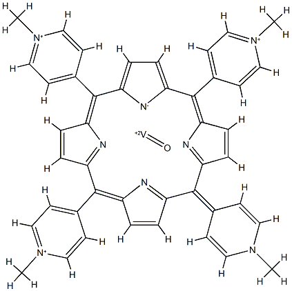 vandyl(II) 5,10,15,20-tetra(4-methylpyridinium)porphyrin Structural