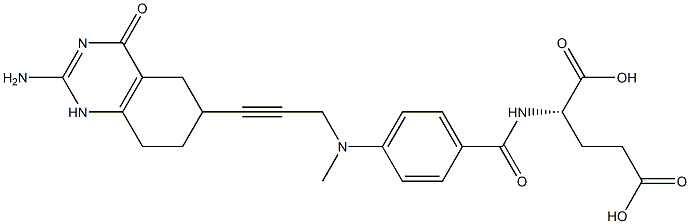 N(10)-propargyl-5,8-dideaza-5,6,7,8-tetrahydrofolic acid Structural
