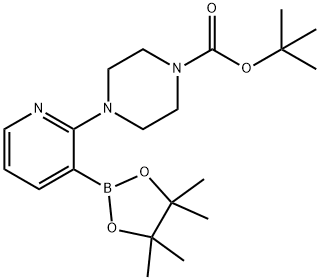 4-[3-(4,4,5,5-TETRAMETHYL-[1,3,2]DIOXABOROLAN-2-YL)-PYRIDIN-2-YL]-PIPERAZINE-1-CARBOXYLIC ACID TERT-BUTYL ESTER Structural