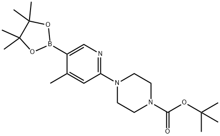 2-(4-Boc-piperazin-1-yl)-4-methylpyridine-5-boronic acid pinacol ester Structural