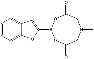 2-(Benzofuran-2-yl)-6-methyl-1,3,6,2-dioxazaborocane-4,8-dione,  2-Benzofuranboronic  acid  MIDA  ester Structural