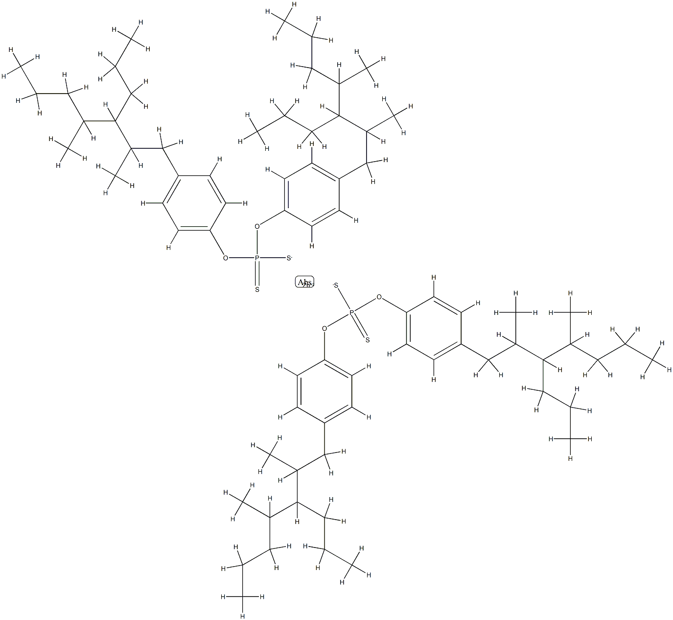 zinc bis[bis(tetrapropylenephenyl)] bis(hydrogen dithiophosphate)  Structural
