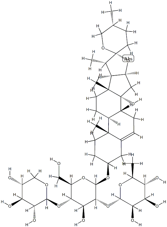 (3beta,25R)-14-Hydroxyspirost-5-en-3-yl O-6-deoxy-alpha-L-mannopyranosyl-(1-2)-O-[beta-D-xylopyranosyl-(1-4)]-beta-D-glucopyranoside