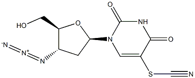 Uridine,3'-azido-2',3'-dideoxy-5-thiocyanato- Structural