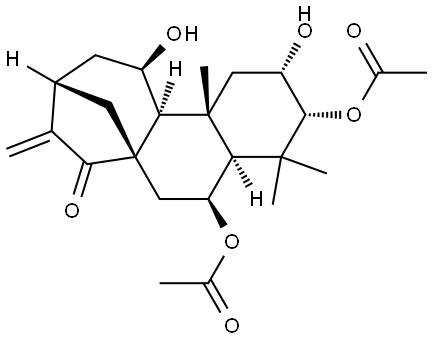 Kaur-16-en-15-one,3,6-bis(acetyloxy)-2,11-dihydroxy-, (2b,3b,6a,11a)- (9CI) Structural