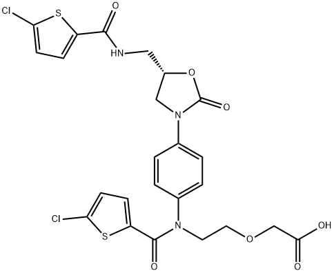 (S)-2-(2-(5-chloro-N-(4-(5-((5-chlorothiophene-2-carboxamido)methyl)-2-oxooxazolidin-3-yl)phenyl)thiophene-2-carboxamido)ethoxy)acetic acid