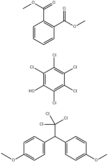Dimethyl phthalate with pentachlorophenol and 1,1'-(2,2,2-trichloroethylidene)bis(4-methoxybenzene) Structural