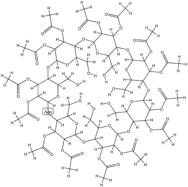 Heptakis(2,3-di-O-acetyl)-β-cyclodextrin Structural
