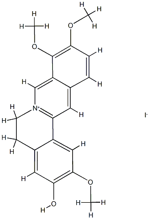 Jatrorrhizine hydrochloride Structural