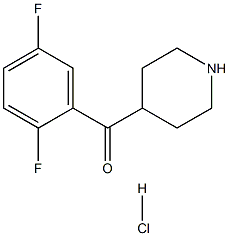 4-[(2,5-difluorophenyl)carbonyl]piperidine hydrochloride Structural