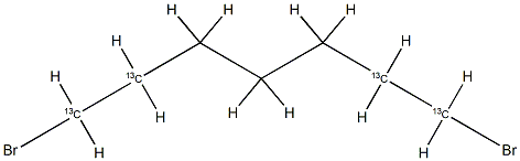 Heptamethylene  dibromide-1,2,6,7-13C4 Structural