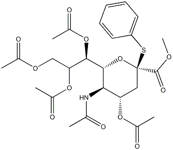 PER-O-ACETYL-ALPHA-THIOPHENYL-N-ACETYLNEURAMINIC METHYL ESTER Structural