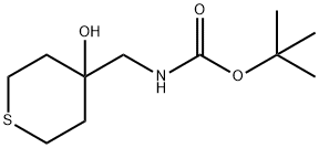 tert-butyl (4-hydroxytetrahydro-2H-thiopyran-4-yl)MethylcarbaMate Structural