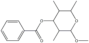 methyl 2,4,6-trideoxy-3-O-benzoyl-2,4-di-C-methyltalohexopyranoside Structural