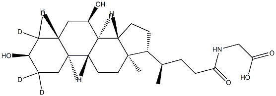 Glycochenodeoxycholic acid-d4 Structural