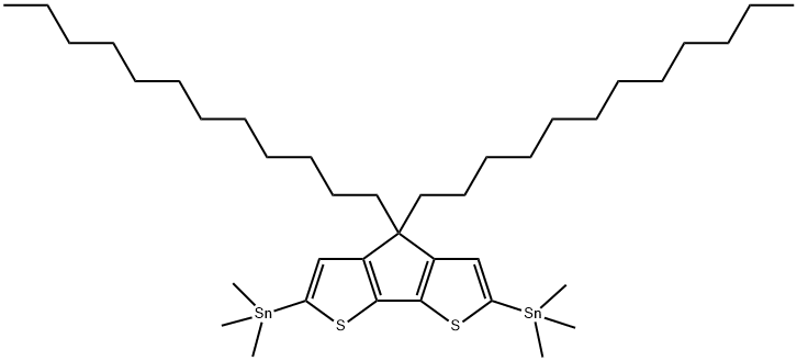 2,6-Bis(triMethyltin)-4,4-bis(2-dodecylbenzo)-4H-cyclopenta[2,1-b:3,4-b']dithiophene Structural