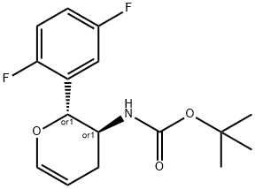 Trans-Tert-Butyl (2-(2,5-Difluorophenyl)-3,4-Dihydro-2H-Pyran-3-Yl)Carbamate(WXC01765) Structural