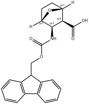 DIEXO-3-(9-H-FLUOREN-9-YLMETHOXYCARBONYLAMINO)-7-OXA-BICYCLO[2.2.1]HEPTANE-2-CARBOXYLIC ACID Structural