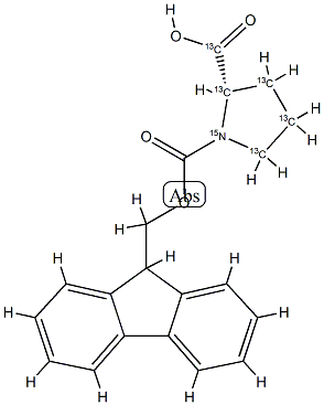 N-(9-Fluorenylmethoxycarbonyl)-L-proline-13C5,15N,  L-Proline-13C5,15N,  N-Fmoc  derivative