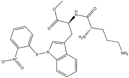 H-ornithyl-2-(2-nitrophenylsulfenyl)tryptophan methyl ester Structural