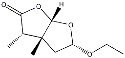 Furo[2,3-b]furan-2(3H)-one, 5-ethoxytetrahydro-3,3a-dimethyl-, (3alpha,3aba,5alpha,6aba)- (9CI) Structural