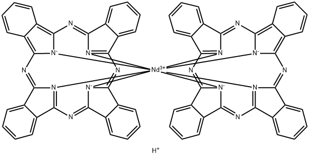 hydrogen bis[29H,31H-phthalocyaninato(2-)-N29,N30,N31,N32]neodymate(1-) Structural