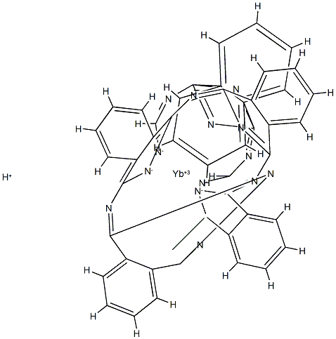 hydrogen bis[29H,31H-phthalocyaninato(2-)-N29,N30,N31,N32]ytterbate(1-) Structural
