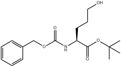 L-Norvaline, 5-hydroxy-N- [(phenylmethoxy)carbonyl]-, 1,1-dimethylethylester Structural
