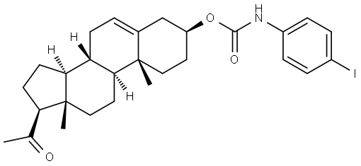 N-(4-iodophenyl)pregnenolone 3-carbamate Structural
