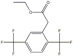 ethyl 2-(2,5-bis(trifluoromethyl)phenyl)acetate Structural