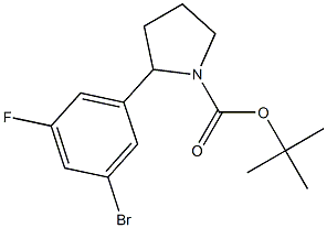 tert-butyl 2-(3-bromo-5-fluorophenyl)pyrrolidine-1-carboxylate Structural