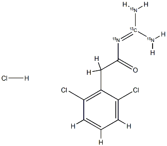 Guanfacine-13C, 15N3 Hydrochloride Structural