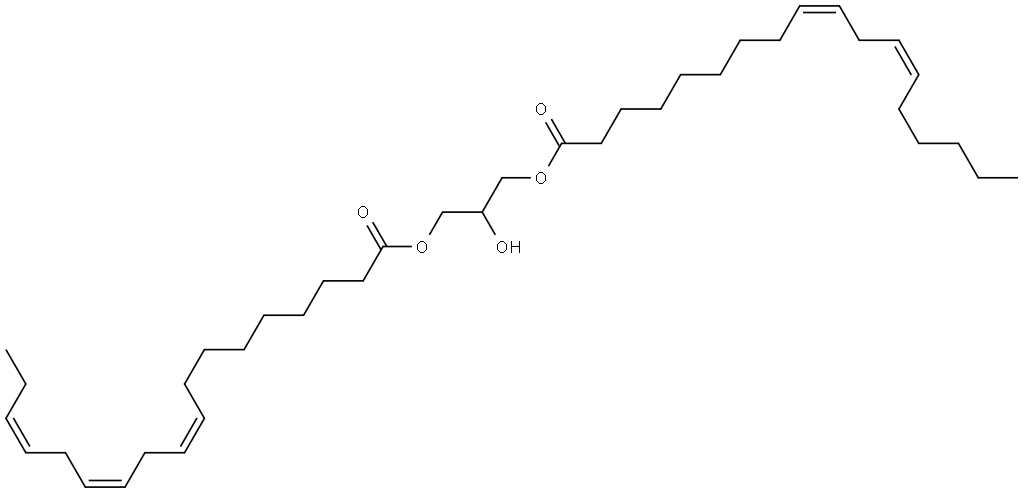 rac-1-Linoleoyl-3-linolenoyl-propanetriol Structural