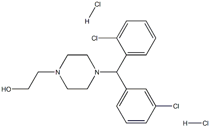 1-Piperazineethanol,4-[(2-chlorophenyl)(3-chlorophenyl)methyl]-, hydrochloride (1:2) Structural