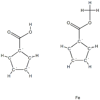 Ferrocene-1,1-dicarboxylic acid  mono methyl ester Structural