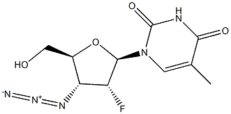 Uridine,3'-azido-2',3'-dideoxy-2'-fluoro-5-methyl- (9CI) Structural