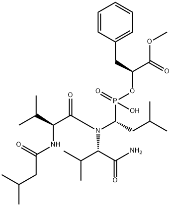 isovaleryl-valyl-valyl-leucine phosphinate-3-phenyllactic acid methyl ester Structural