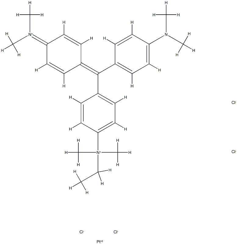 tetrachloroplatinate dianion-methyl green complex