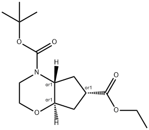 Racemic-(4aS,6R,7aS)-4-tert-butyl 6-ethyl hexahydrocyclopenta[b][1,4]oxazine-4,6(4aH)-dicarboxylate Structural