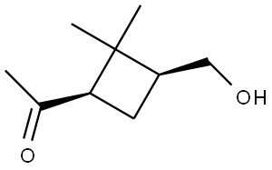 Ethanone, 1-[(1R,3S)-3-(hydroxymethyl)-2,2-dimethylcyclobutyl]-, rel- (9CI) Structural