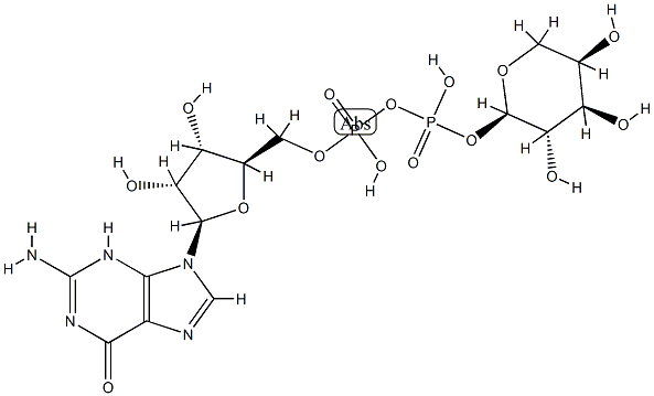 guanidine diphosphate-arabinopyranose Structural