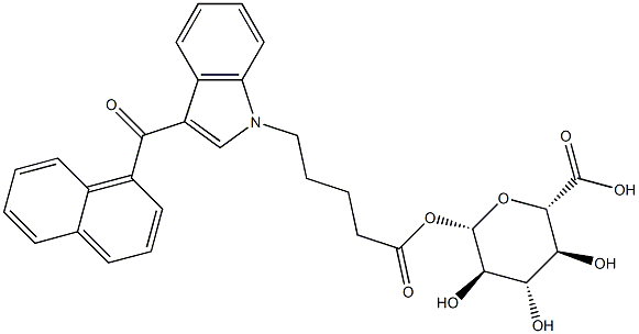 JWH 018 N-pentanoic acid β-D-Glucuronide Structural