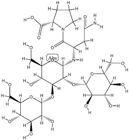 O-Glucopyranosyl-(1-6)-O-glucopyranosyl-(1-6)-1-N-(aspart-1-oyl-prolin e-4-oyl)glucopyranosylamine Structural