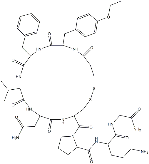 vasotocin, 1-desamino-OEt-Tyr(2)-Val(4)-Orn(8)- Structural