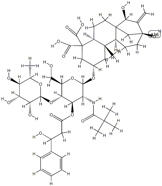 O-rhamnosyl--(1''-4')-14'-hydroxywedeloside Structural