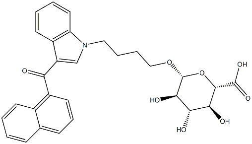 JWH 073 N-(4-hydroxybutyl) β-D-Glucuronide Structural