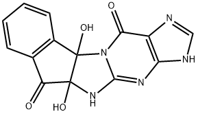 Indeno[2,1:4,5]imidazo[1,2-a]purine-6,12-dione,  3,5,5a,10b-tetrahydro-5a,10b-dihydroxy- Structural