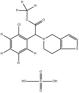 rac Clopidogrel-d8 Hydrogen Sulfate (Major) Structural