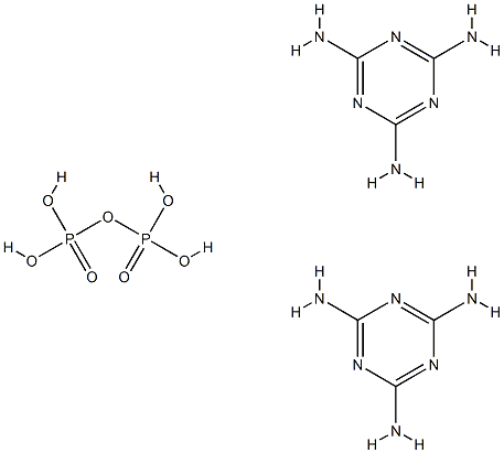 diphosphoric acid, compound with 1,3,5-triazine-2,4,6-triamine (1:2) Structural